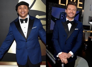 E! News host Ryan Seacrest and Grammy host LL Cool J had the same look going on here. So, who wore it better?